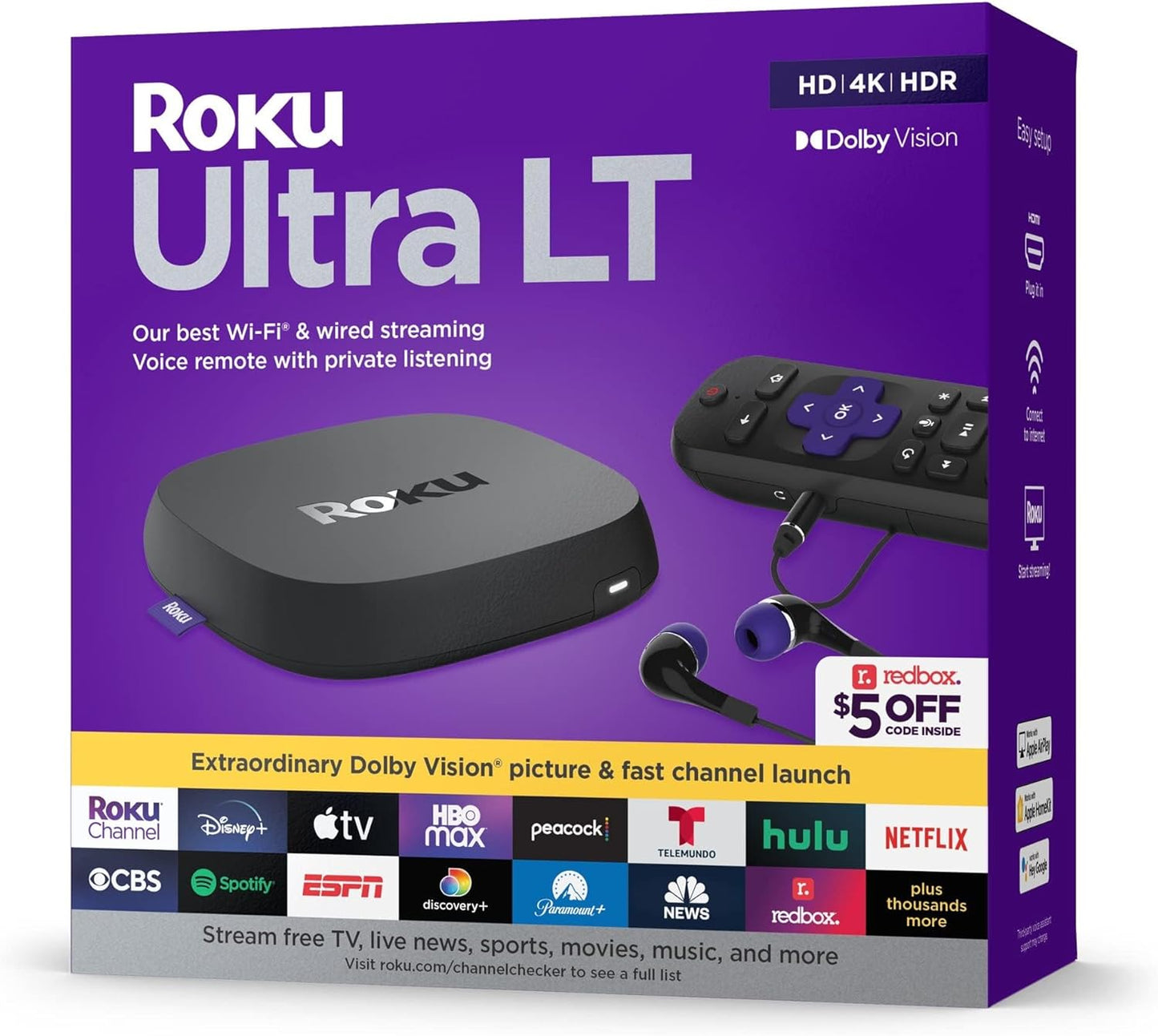 Roku Ultra LT Streaming Device-Free Shipping Included-Wowza TV